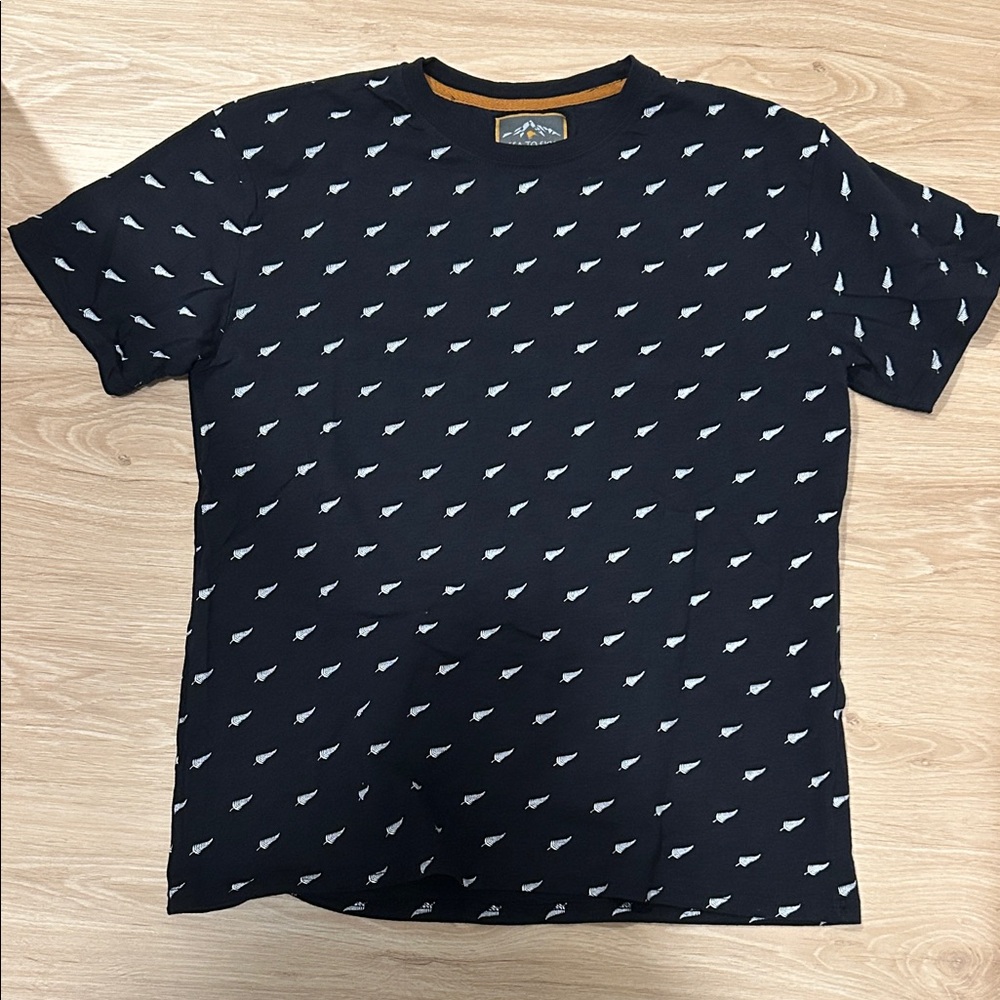 Men's Black Patterned T-Shirt